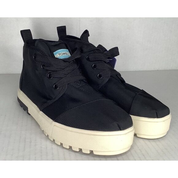 Toms Women's 10B Botas lug black utility twill sneaker - NWOT - Picture 2 of 5